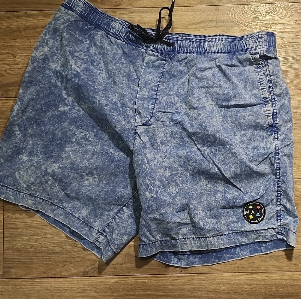 AE Mens Blue Acid Wash Shorts XL